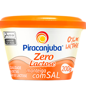 Manteiga Piracanjuba Zero Lactose Pote C/Sal 200G