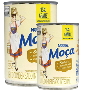 Leite Condensado Moça Lata Integral 15gts 395G