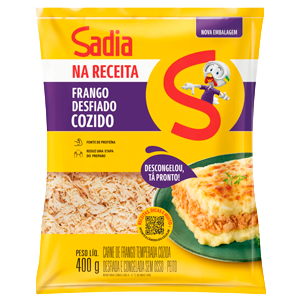 Peito de Frango Sadia Cozido Desfiado Congelado 400G