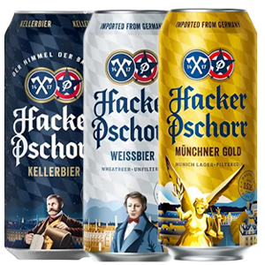 Cerveja Hacker Pschorr Kellerbier/Weissbier/Munchner Gold 500ML